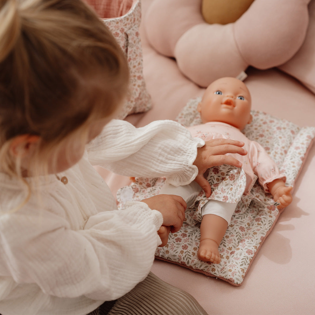 little dutch poppenluiertas - soft flowers - 4-delig