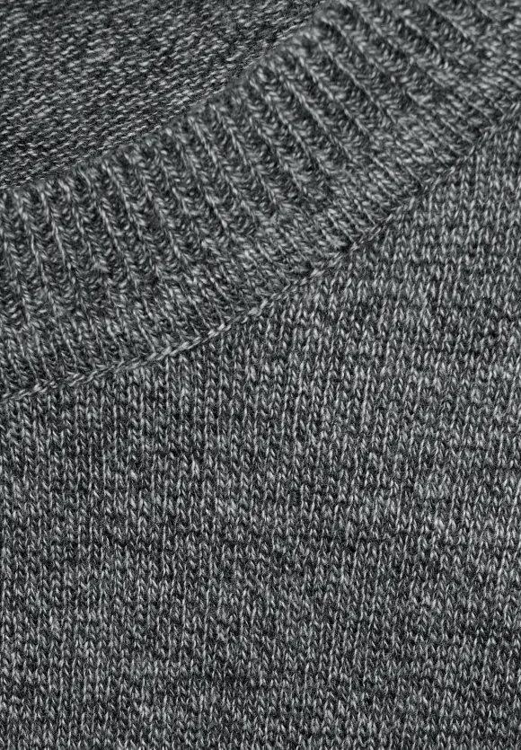 Softer Mouliné Pullover - stone grey melange