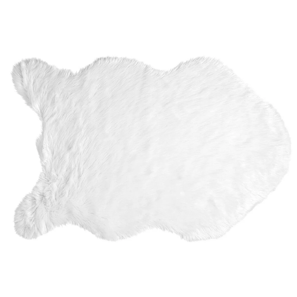 Tapis à poils longs Furcy blanc