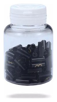 Lot de 100 Butées de Gaine BBB CableEnd S-AL Workshop Alu 4mm Noir
