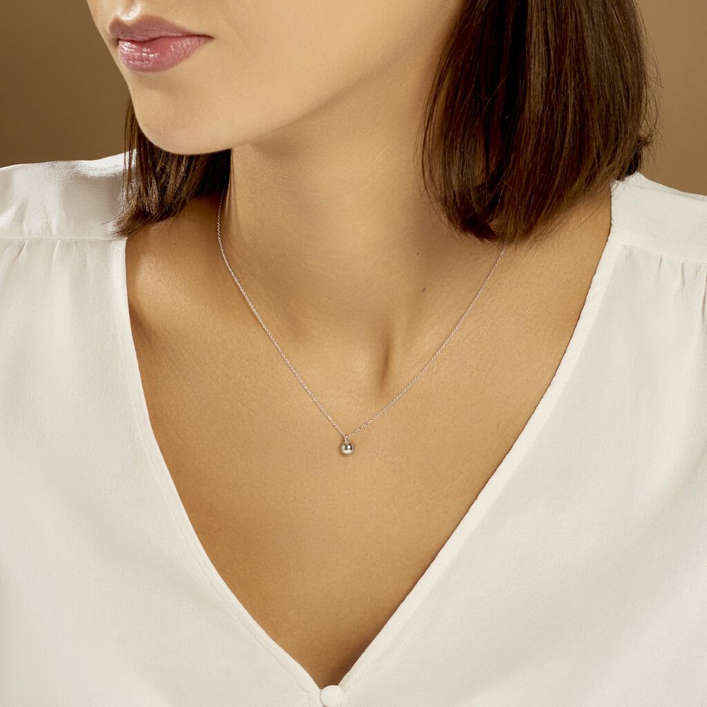 Collier Bilao Argent Blanc