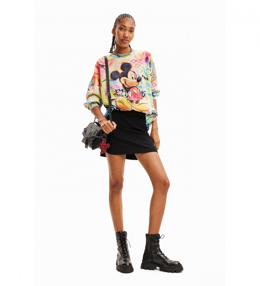 Moletom Desigual Mickey Graffiti Multicolorido