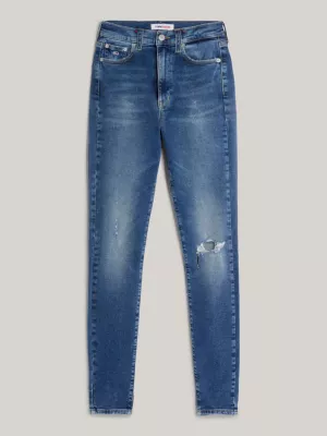 Calça jeans super skinny de cintura alta Sylvia
