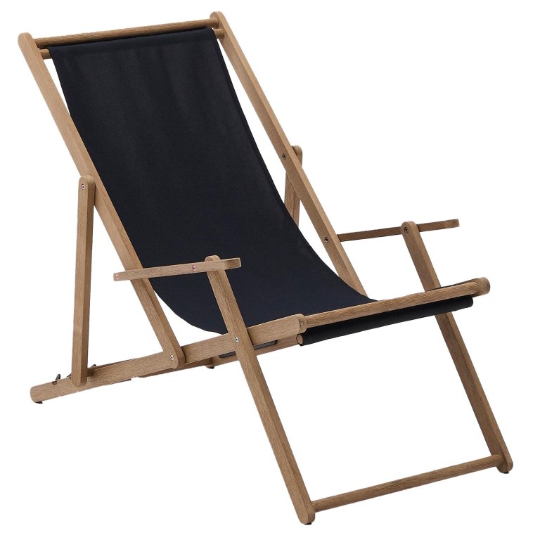 Kave Home Vilara strand klapstoel zwart