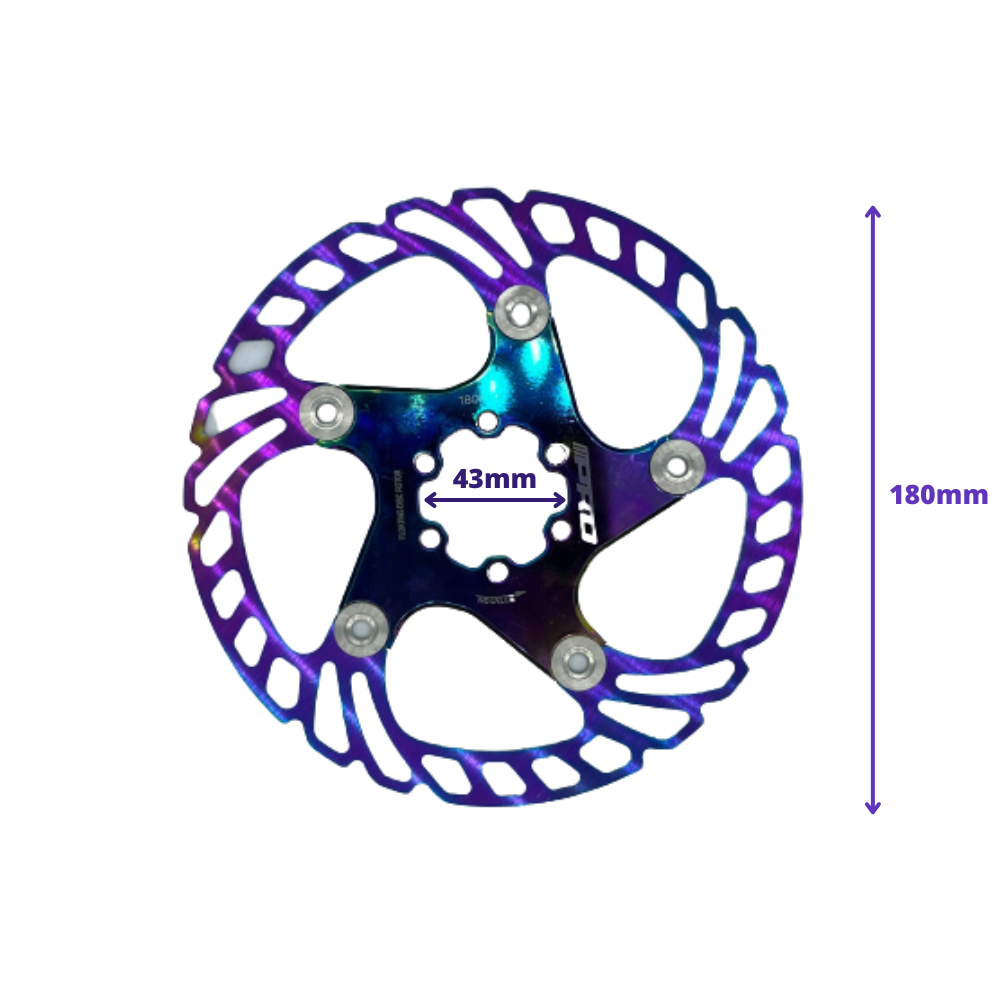 Disque de Frein Multi Couleur à pétale de 180mm de Diamètre pour Trottinette Électrique (Dualtron Thunder, Dualtron Ultra 2, Dualtron Storm, Zero 11X...)