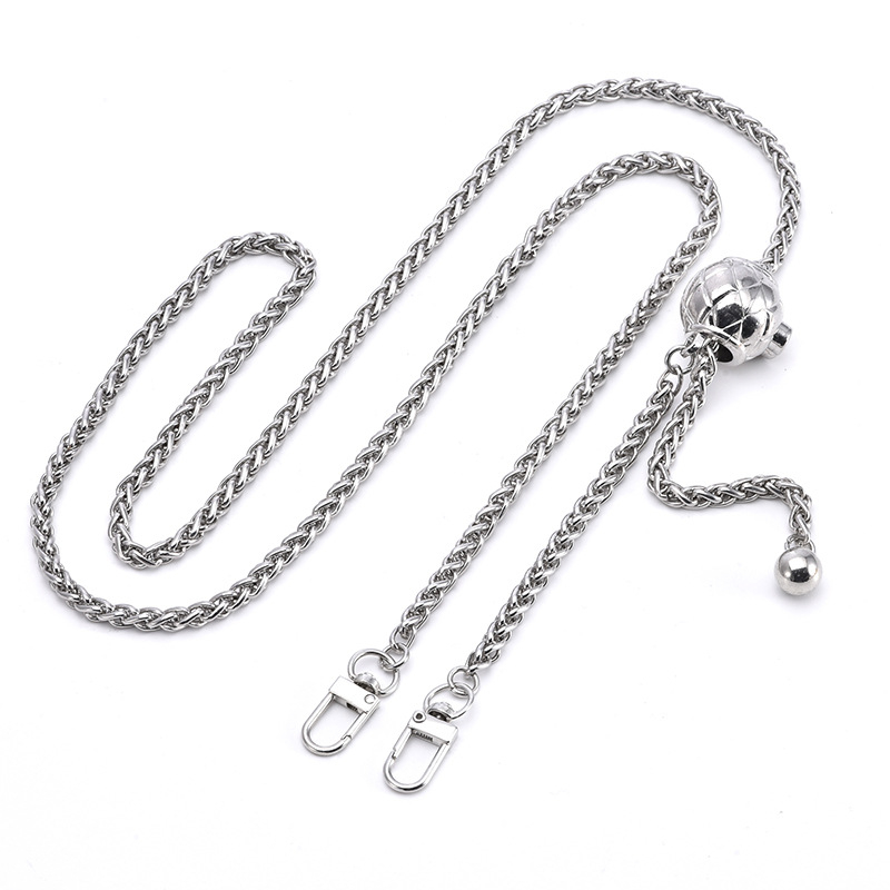 (120cm) Universal Necklace Handykette Metall Umhängeband - Silber