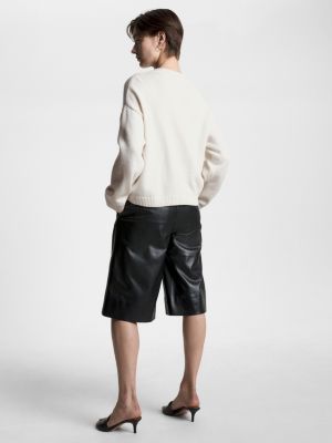 Cardigã oversized com decote em V
