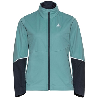 Testware Odlo Langnes Jacke Reef Waters / Dark Sapphire Damen