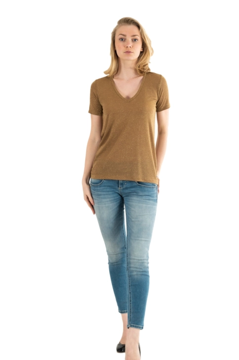 Tee shirt please t0ay 2483 sabbia/oro