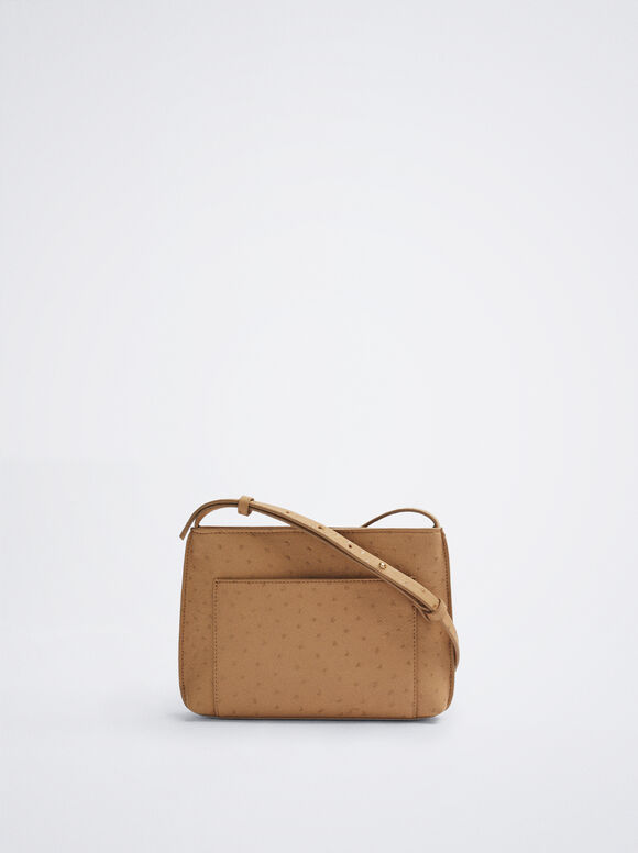 Bolso Bandolera Grabada - Marrón