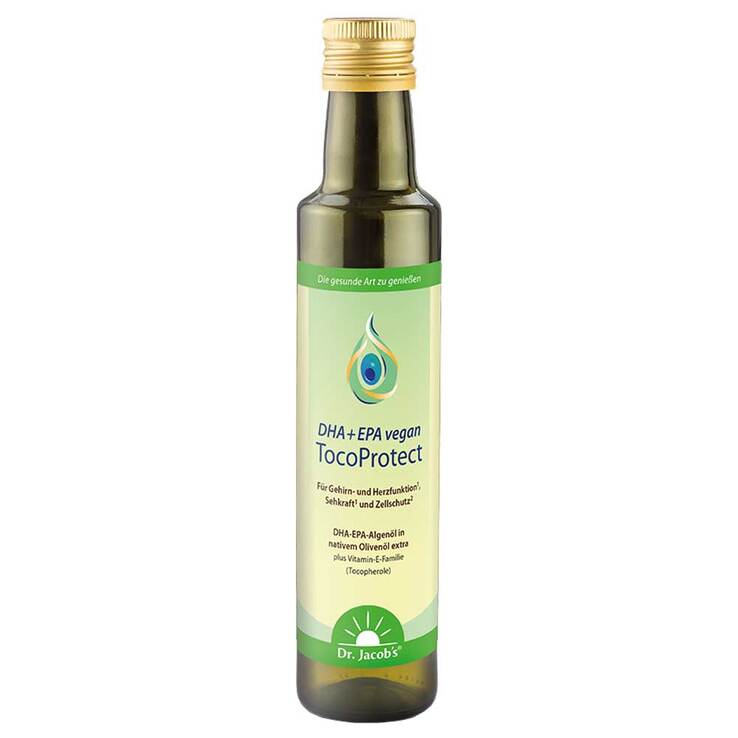 DHA + EPA vegan Tocoprotect Dr. Jacob`s flüssig, 250 ml