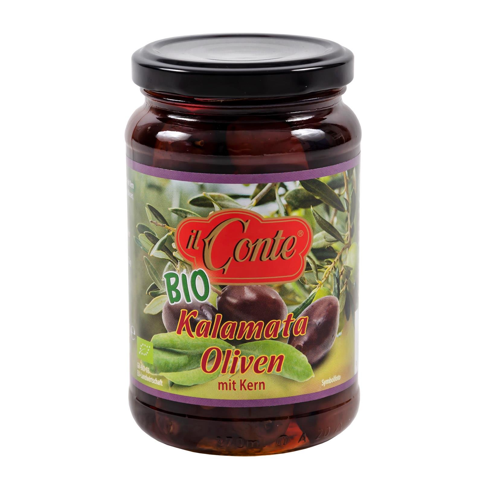 Il Conte Bio Kalamata Oliven mit Kern