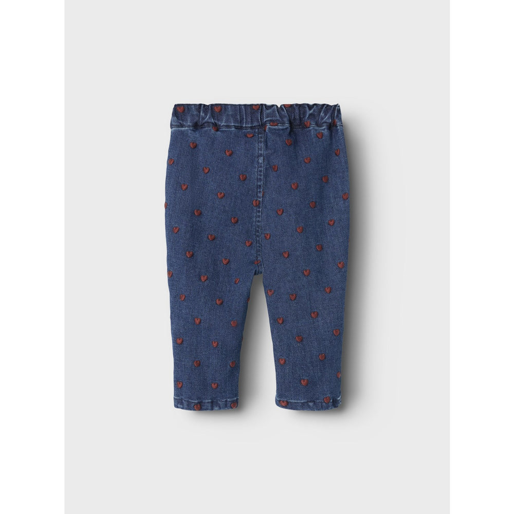 Køb Lil'Atelier Dark Blue Denim Heart Embroidery Liva Loose Jeans