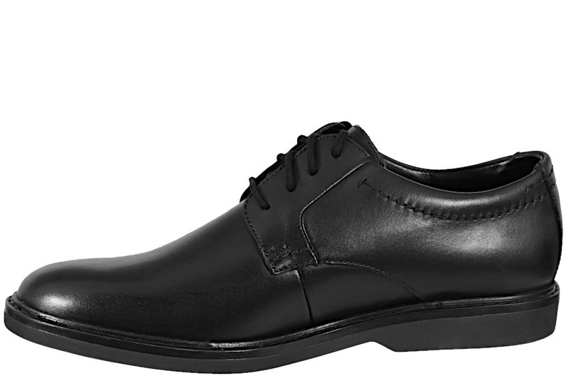 CLARKS ATTICUSLTLOGTX VANDTÆT HERRESKO I SORT GLAT SKIND