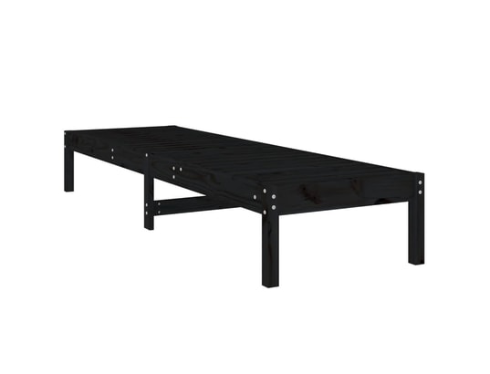 VIDAXL - Bain de soleil Chaises longues 2 pcs noir 199,5x60x74 cm bois massif de pin