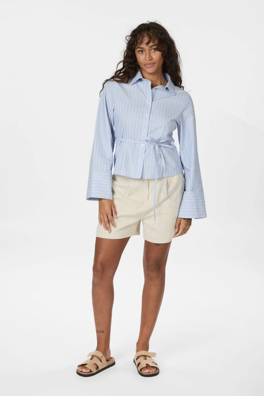 Neo Noir Clarida Stripe Shirt 164934