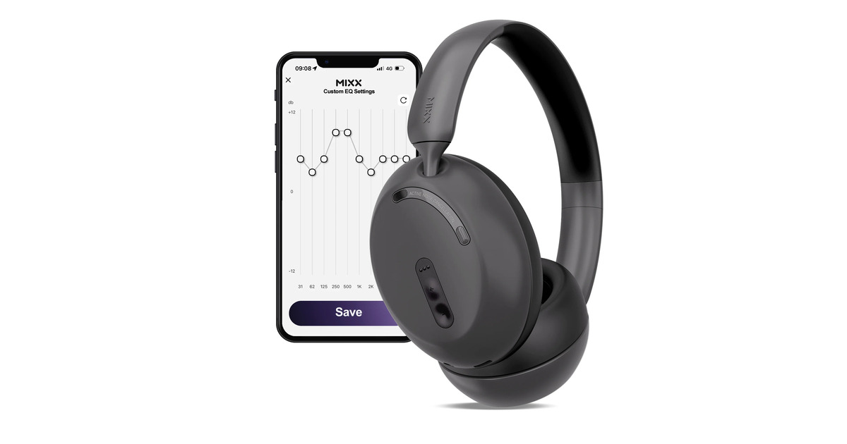 MIXXStreamQ D3 ANC Noise Cancelling Headphones over-ear headset  (Zwart, Bluetooth)