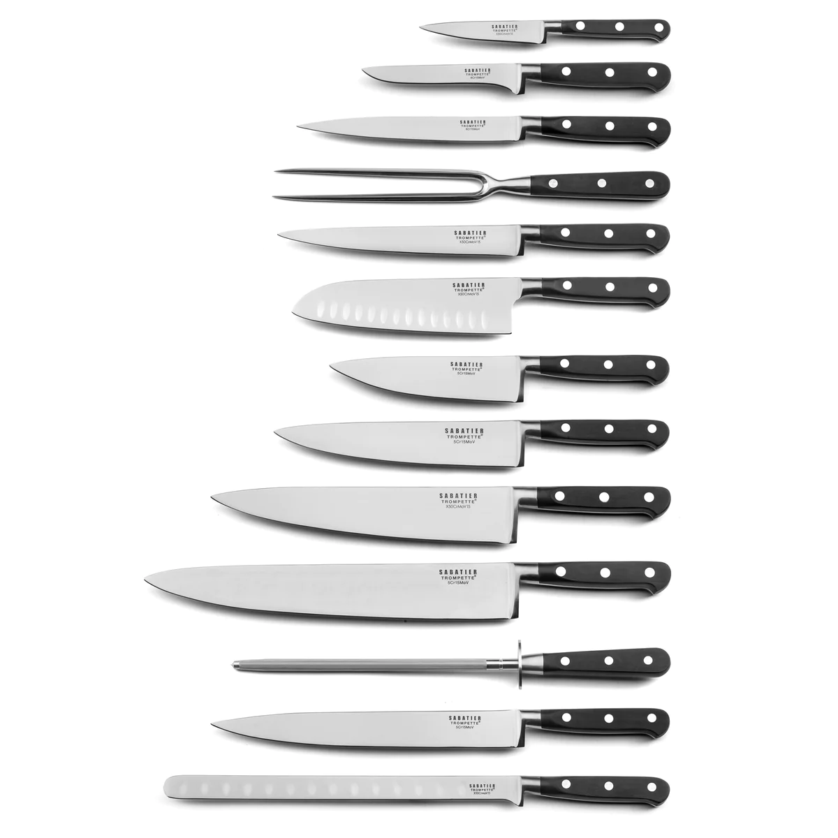 Origin - Set 3 couteaux de cuisine Sabatier Trompette