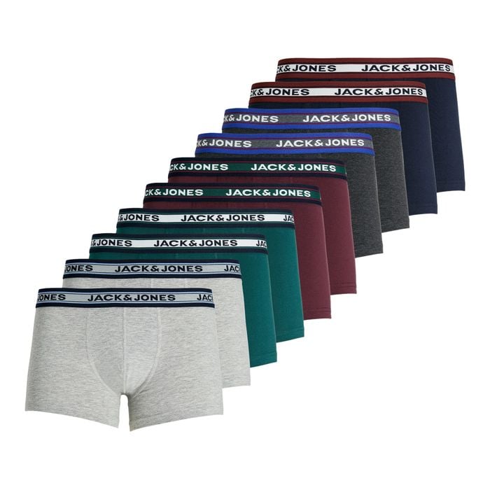 Jack & Jones Solid Trunk Boxershorts Heren (10-pack)