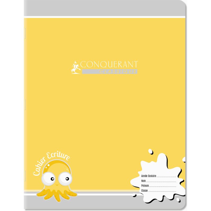 Cahier Conquerant Classique Agrafe 170X220 32P 90G Seyes 2.5Mm Assorti