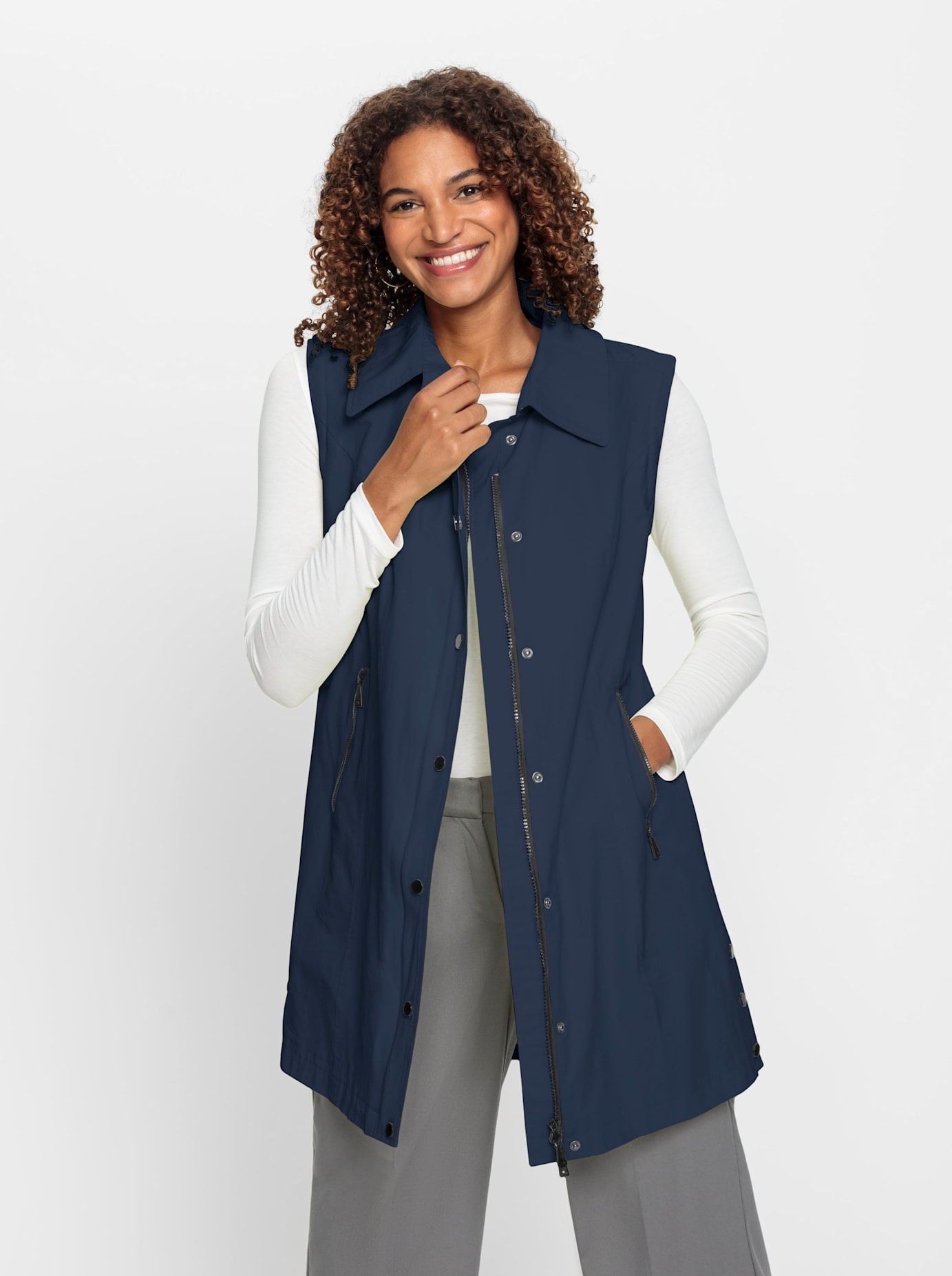 Casual Looks Langjacke mit Kapuze