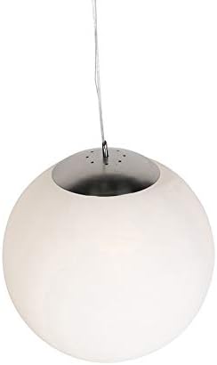 Qazqa - Modern Skandinavische Hängelampe I Pendellampe I Pendelleuchte Opalglas 50cm - Ball 50 I Wohnzimmer I Schlafzimmer - Rund I Kugel I Kugelförmig - LED geeignet E27