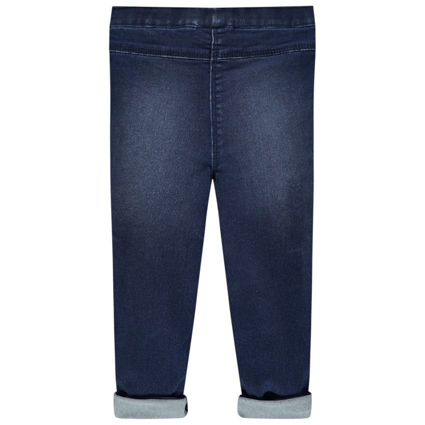 Jegging effet used coupe slim - Bleu moyen