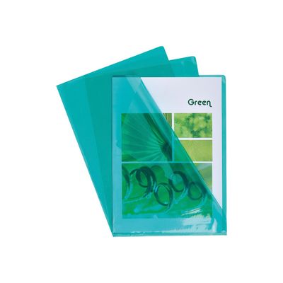 Exacompta - 10 Pochettes coin lisses - A4 - 13/100 - vert translucide
