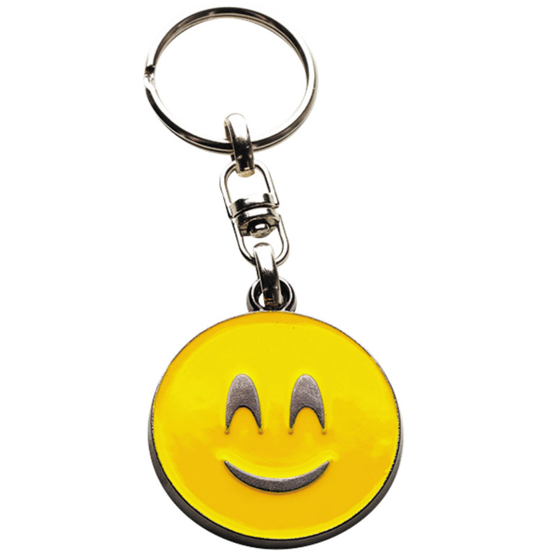 Silca Schlüsselanhänger Emoji Smiley, gelb