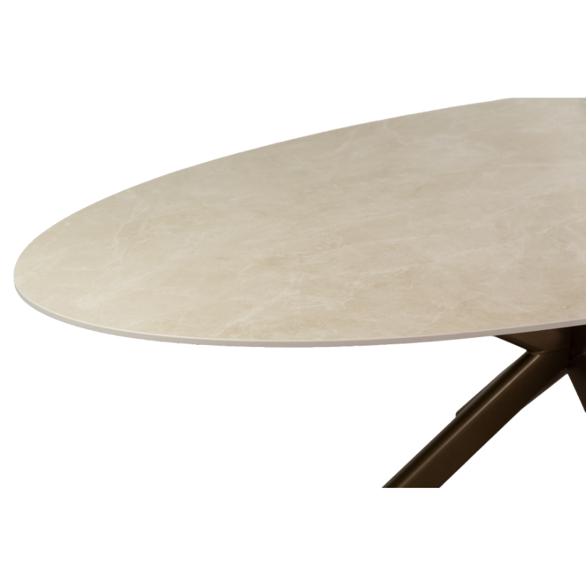 Eettafel Ovaal Fume 160x90 cm