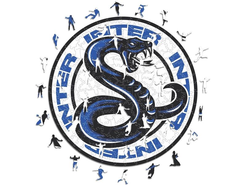 Iconic Puzzle FC Inter Mailand – Logo mit Schlange Holzpuzzle Grösse M