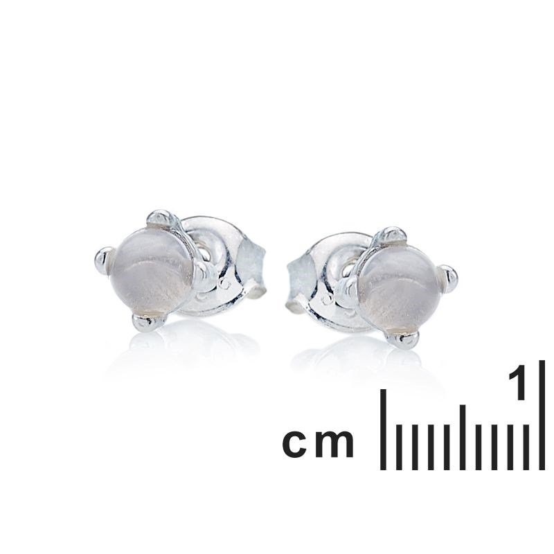 Boucle d'oreille argent 925 Pierre de lune naturelle