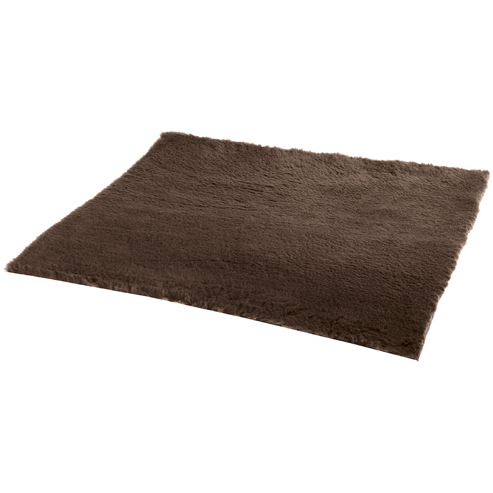 Ferplast, tapis pour chiens et chats plaza large, matelas pour animaux ou chiots, isolant, résistant, lavable, fourrure moelleuse