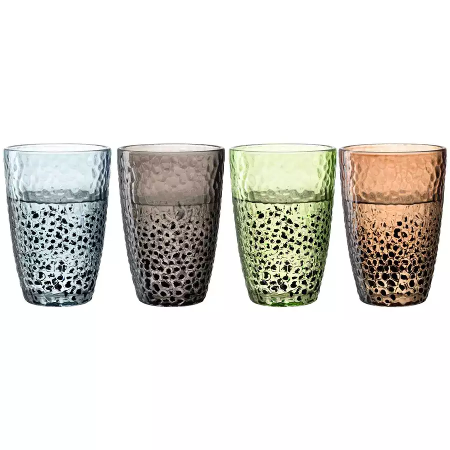 Leonardo Trinkgläser Matera 340 ml 4er Set bunt