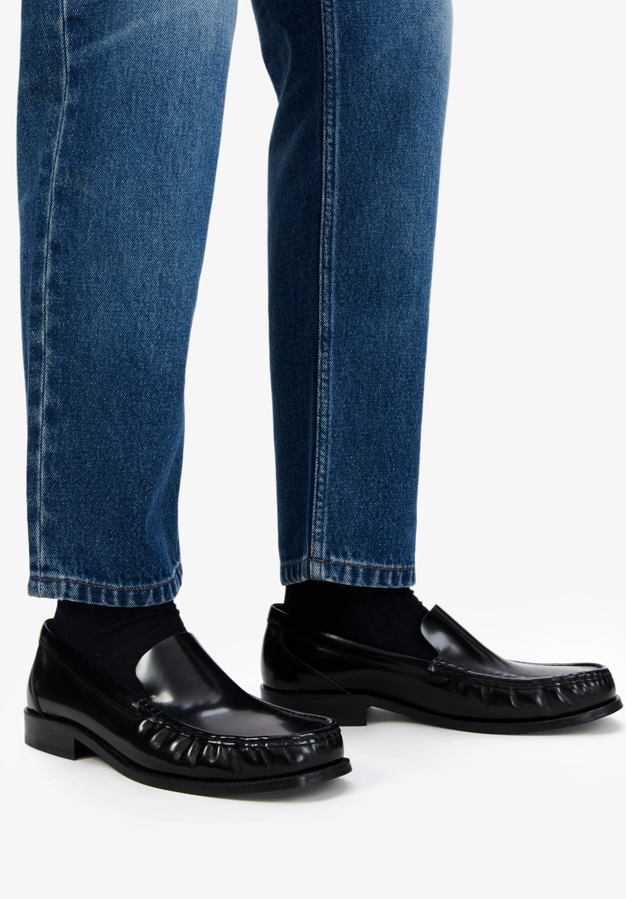Mocassins en cuir - Noir