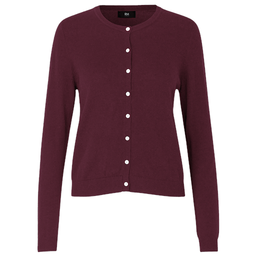 Rosemunde Sofia Wool Cardigan, Zinfandel, XL