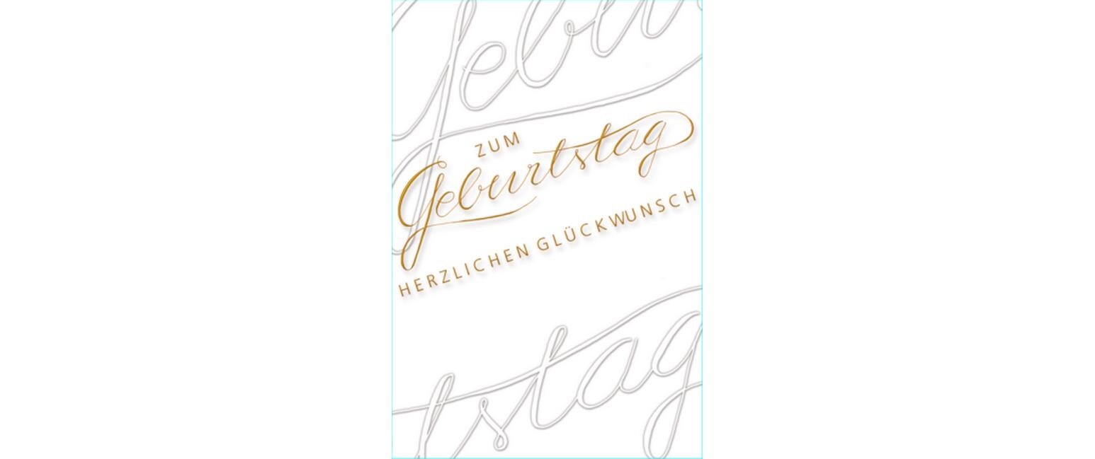 Glückwunschkarte Geburtstag 12.5 x 17.6 cmGlückwunschkarte mit Couvert