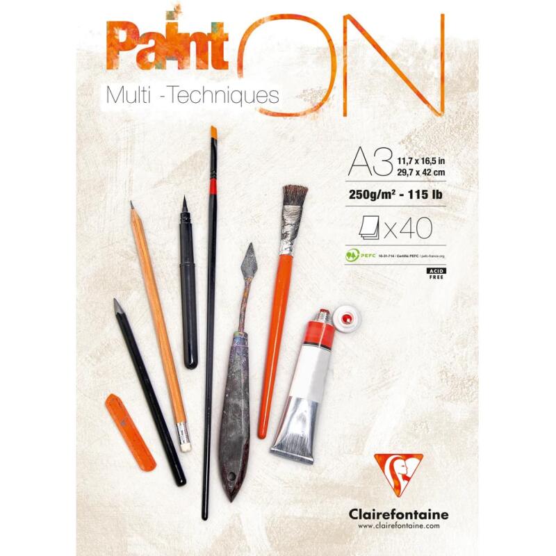 Paint'ON bloc collé 40F A3 250g
