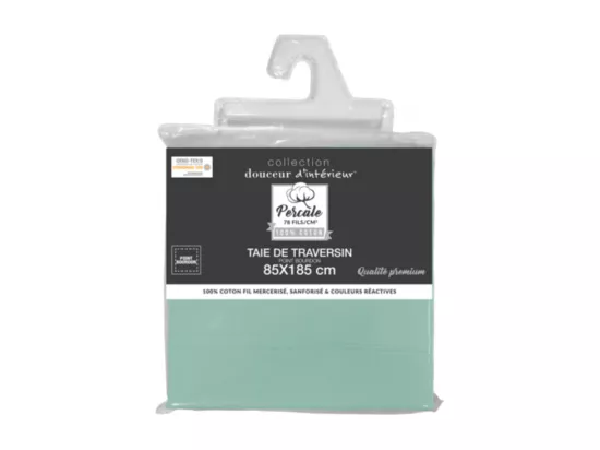 Taie De Traversin 85x185 Cm Percale Sauge