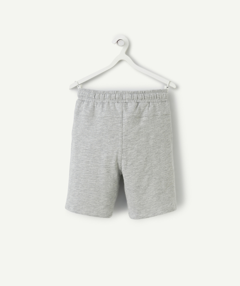 bermuda garçon en coton bio gris