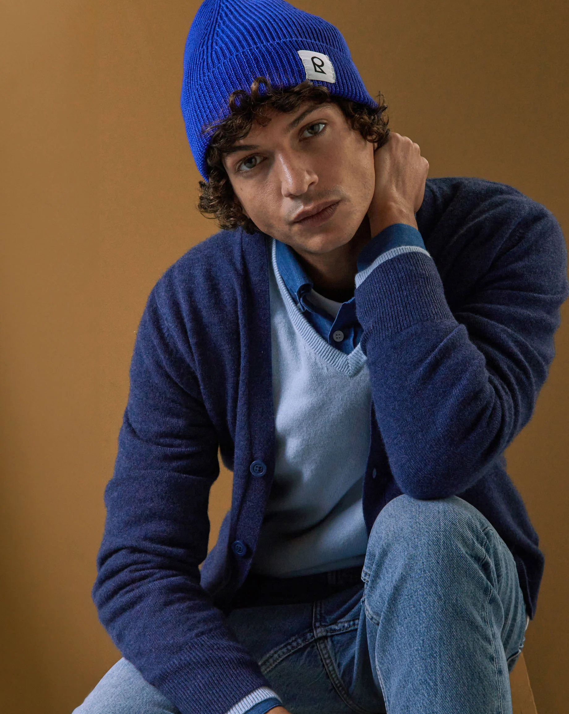 Bonnet en laine mérinos unisexe | Bleu