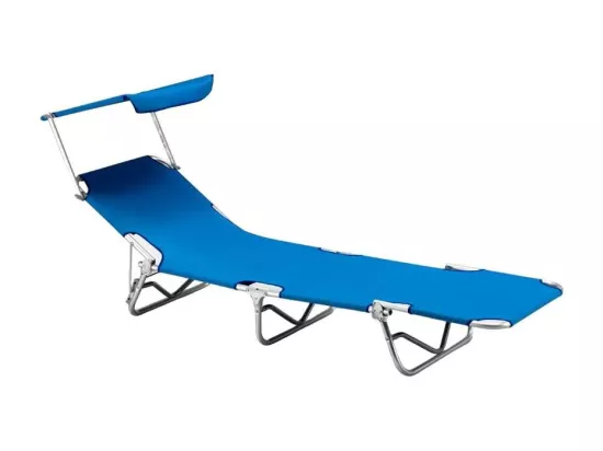 Bain de soleil pliant transat de plage avec pare-soleil DAYDREAM