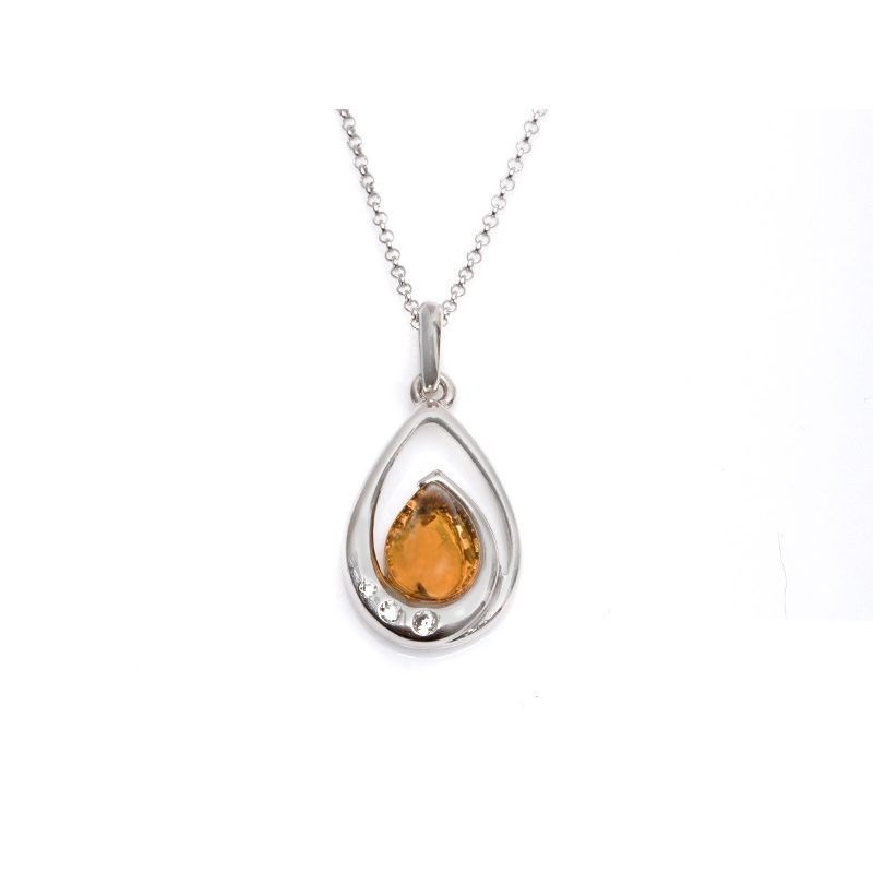 Collier argent 925 Ambre veritable de la mer Baltique