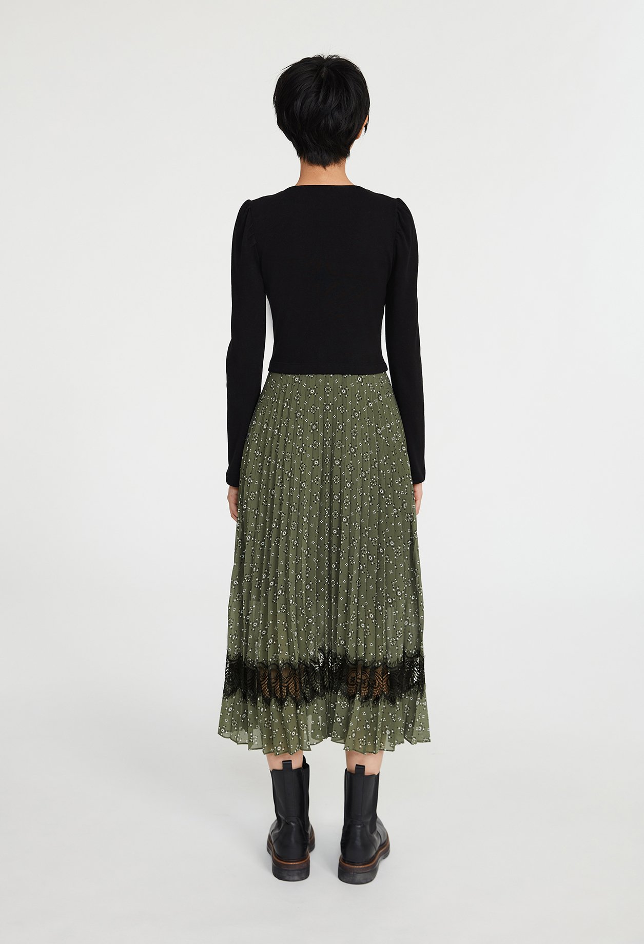 Robe longue bimati&egrave;re imprimee