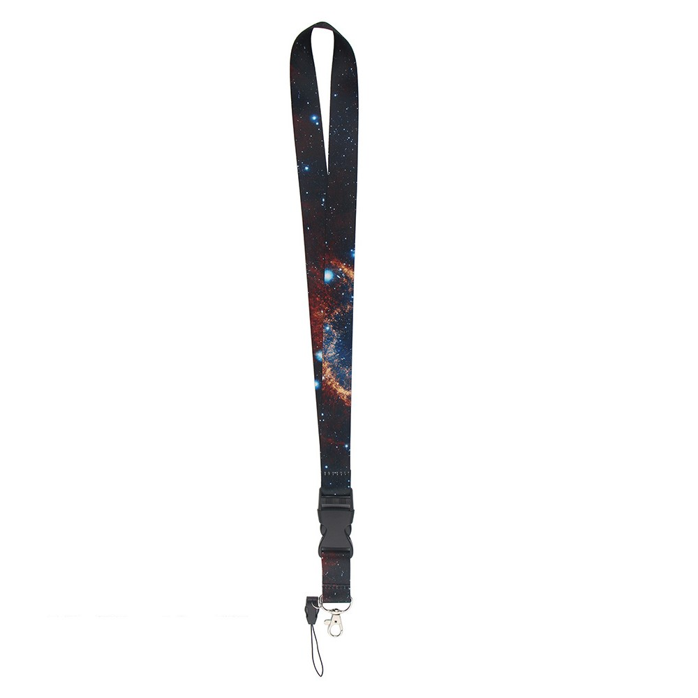 (80cm) Universal Necklace Handykette Schlüsselband Umhängeband für Handy Hülle   Phone Strap Universum - Schwarz