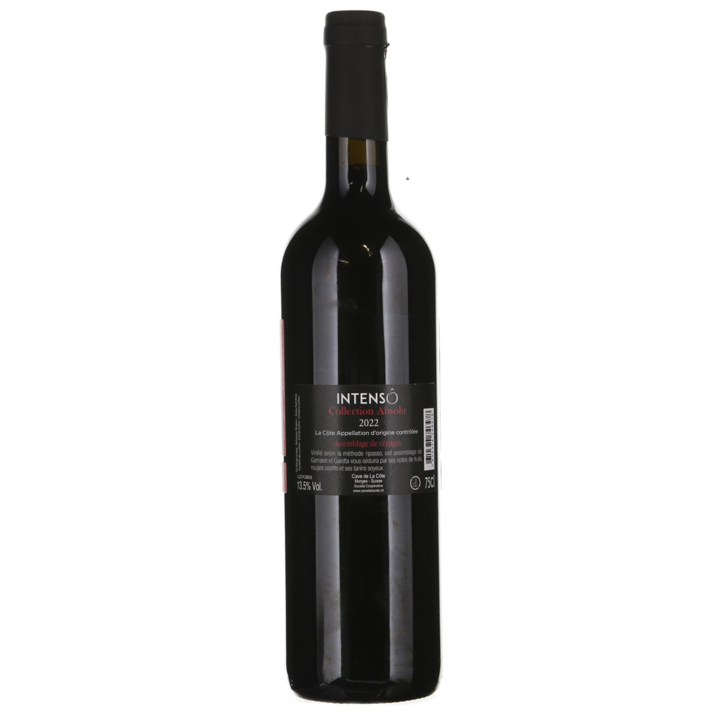 Vaud Assemblage Rouge Intenso Collection Absolu Cave de la Côte -75cl