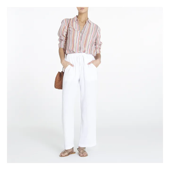 Xirena Pantalon Dylan Gaze de Coton | Blanc