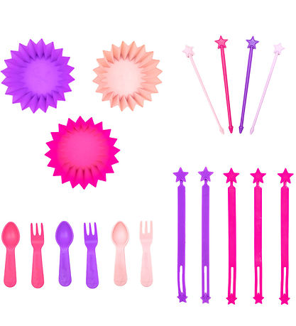 Lunch Punch Lunchbox Zubehör - Bento Fun - 18 Teile - Power Pink