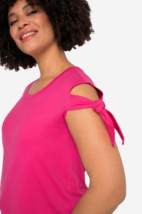 T-Shirt, Schulter CutOut, Rundhals, Halbarm