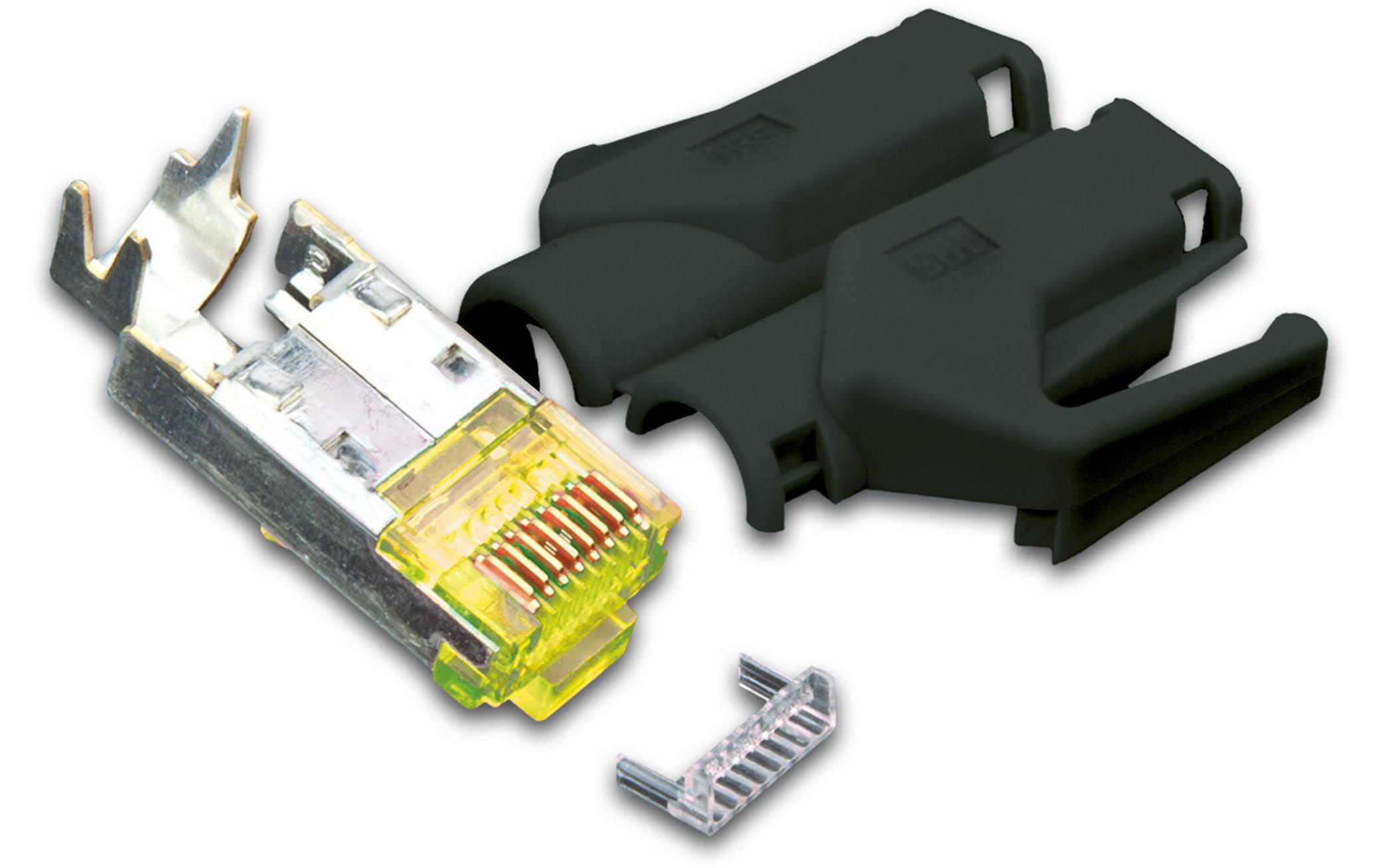 Stecker RJ45 Hirose TM31 50 Stück, Schwarz<br>50x CAT6A-Stecker, Schwarz